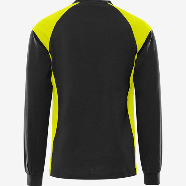 电力巡检作业服高可见性拼接设计侧面特写