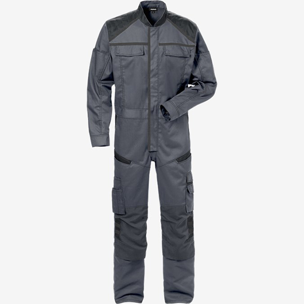 定制涤棉工装连体服 耐磨抗撕裂作业装 机械维修工程外套