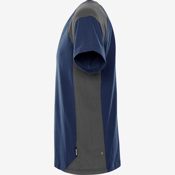 天阶防护仓储巡检工作服深蓝灰配色极简设计展示