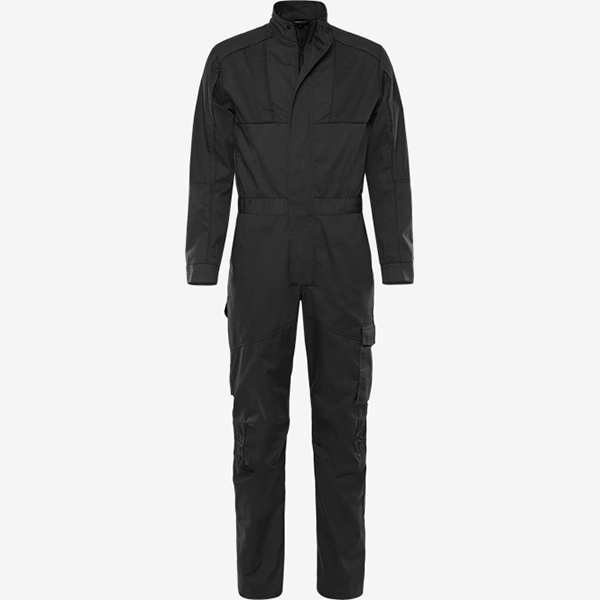 定制涤棉连体工装 道路施工巡检服 多口袋宽松作业装