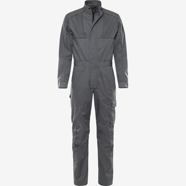 涤棉混纺工装连体服定制 户外作业工程外套 电力巡检多口袋