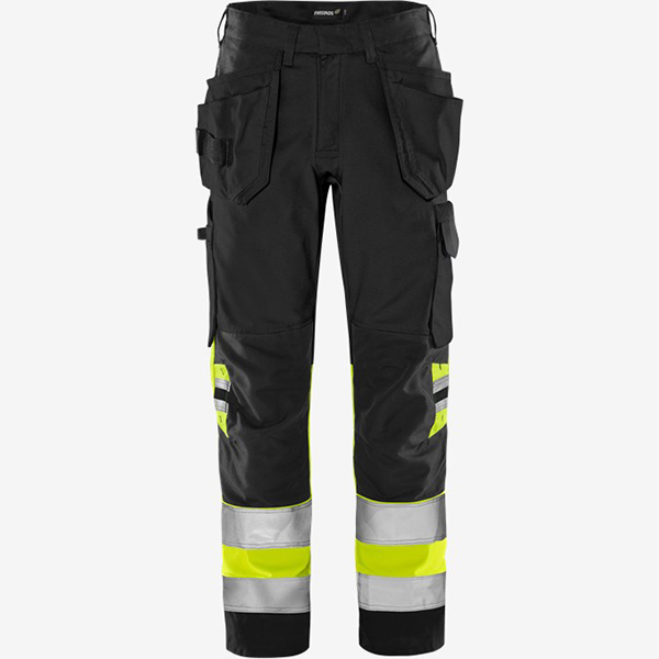 反光工装裤定制 多口袋涤棉混纺牛津布 道路施工巡检耐磨工作服