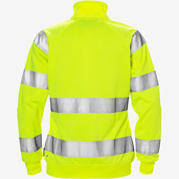 天阶防护反光安全作业服涤棉夹克拉链口袋加固接缝细节特写
