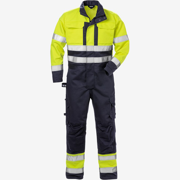定制连体工装服 反光耐磨涤棉工程外套 道路施工巡检多口袋作业装