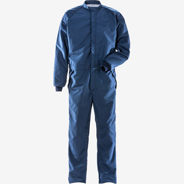 天阶防护深蓝色连体工作服涤棉混纺耐磨防风车间作业装主图展示