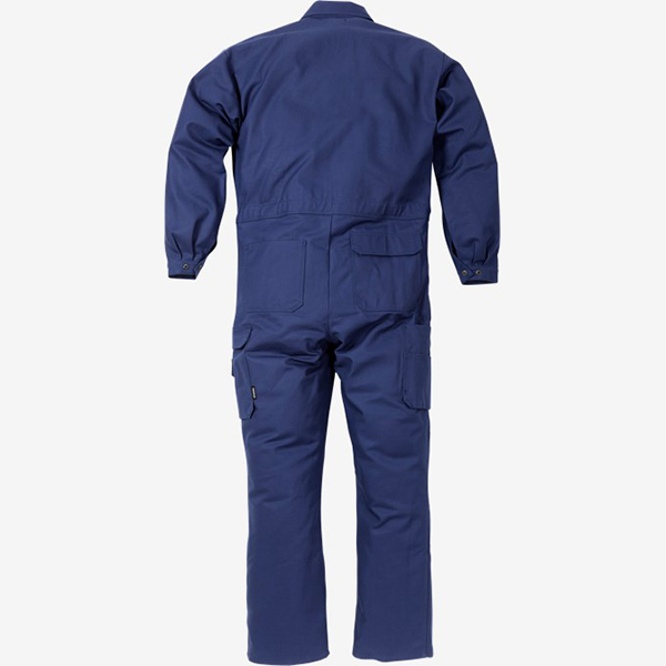 天阶防护工装连体服防风立领明线加固缝制细节特写