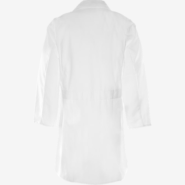 天阶防护实验室工作服直筒宽松剪裁暗扣门襟系统细节特写