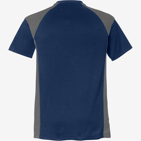 天阶防护工装T恤三本针领口双明线接缝哑光质感物流搬运作业服细节