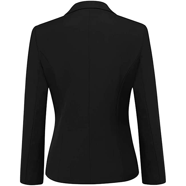 天阶防护女士西装外套长袖翻领对称翻盖口袋单排扣设计细节特写